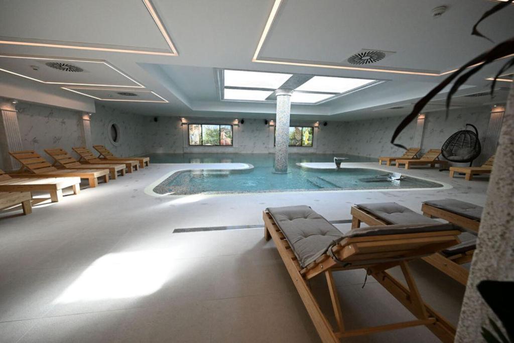 Bazén v ubytování Hotel Tamiš & Spa nebo v jeho okolí