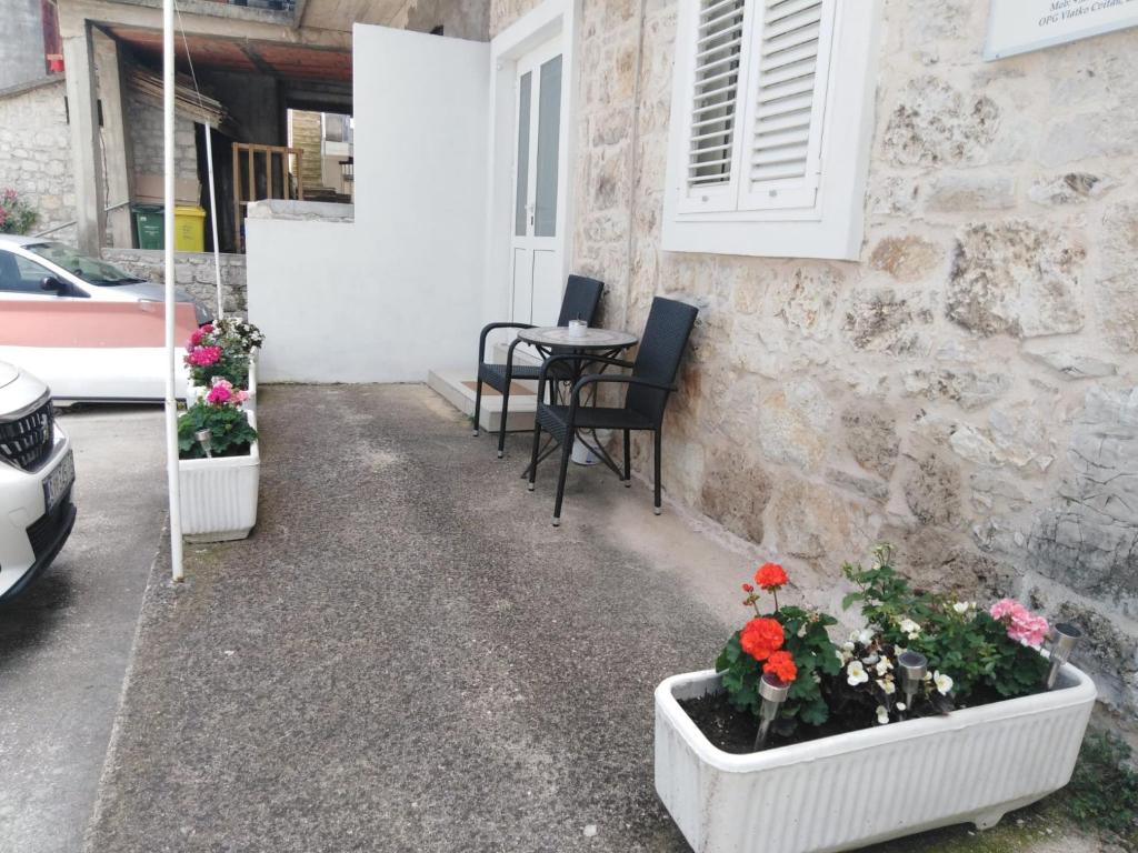Patio nebo venkovní prostory v ubytování Apartman Cvitan
