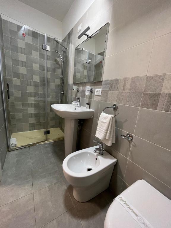 Koupelna v ubytování 38 Aira Hotels