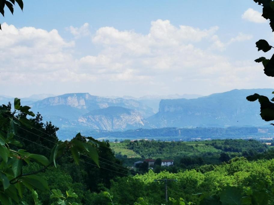 une vue d'une vallée avec des montagnes en arrière-plan dans l'établissement Maison 5 chambres avec vue sur le Vercors, à Saint-Bonnet-de-Chavagne