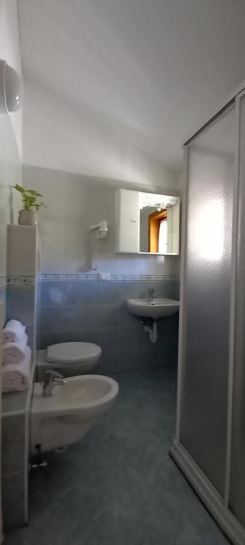 Koupelna v ubytování Locanda Val Canali