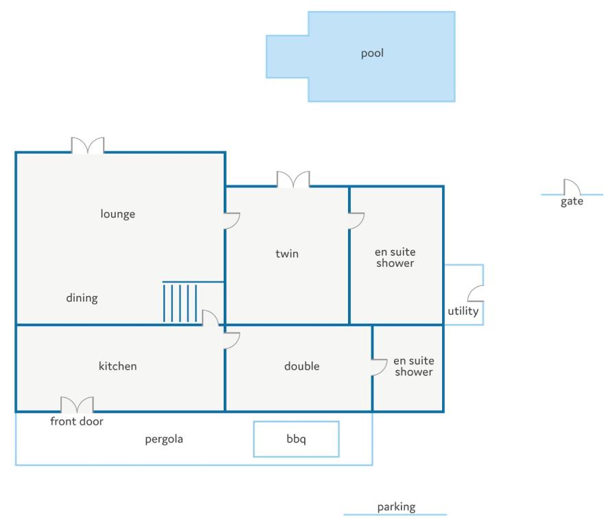Půdorys ubytování Villa Jessie by Villa Plus