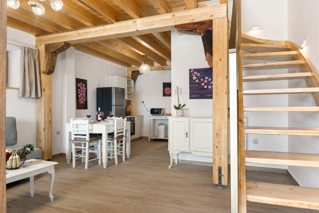 Kuchyň nebo kuchyňský kout v ubytování Myrtillo II Sea View Villa