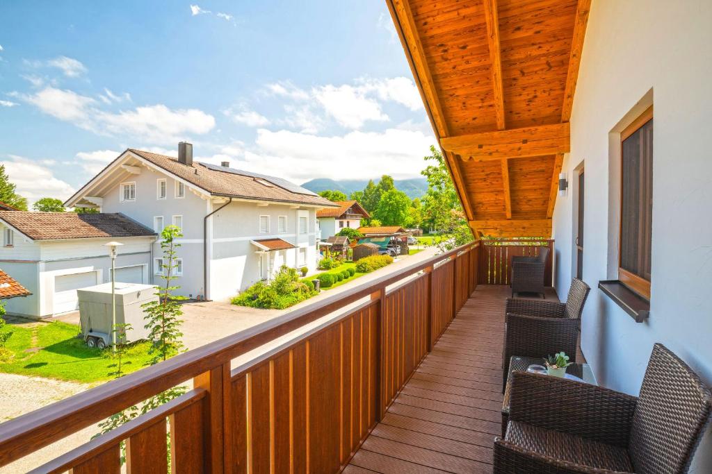 Balkón nebo terasa v ubytování Ferienwohnung Am Moosbach