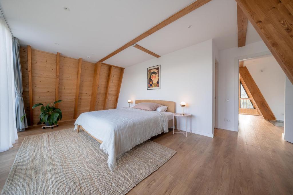 Postel nebo postele na pokoji v ubytování Amont Chalet