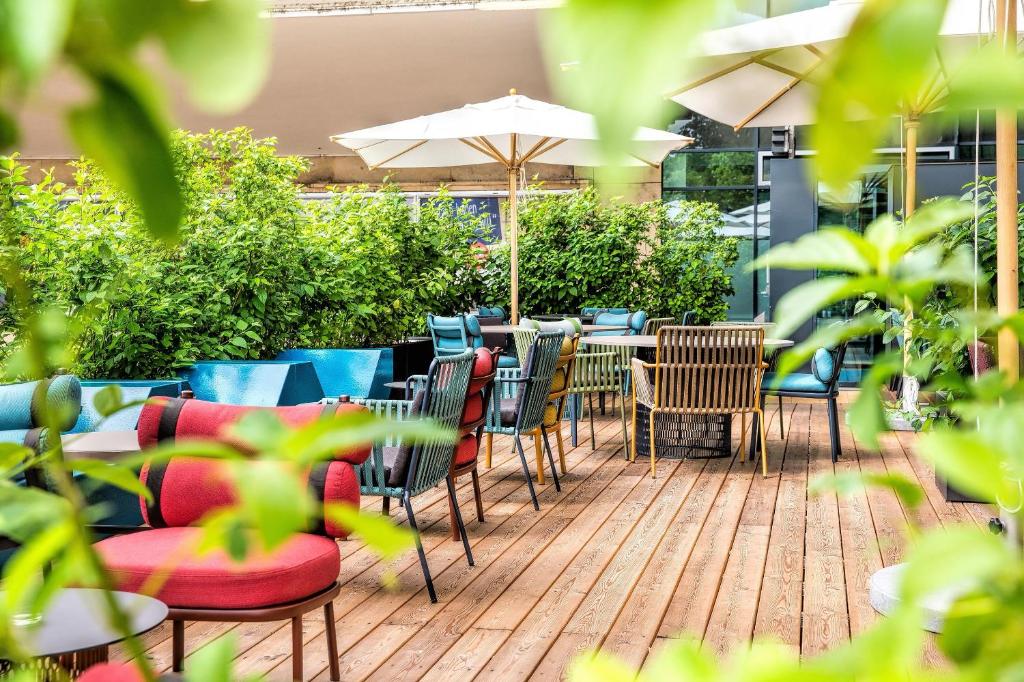 Vonkajšia záhrada v ubytovaní Motel One Wien Westbahnhof