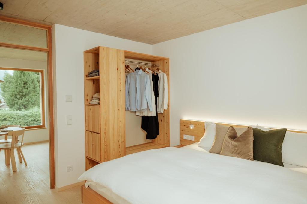 Postel nebo postele na pokoji v ubytování Haus Aerli