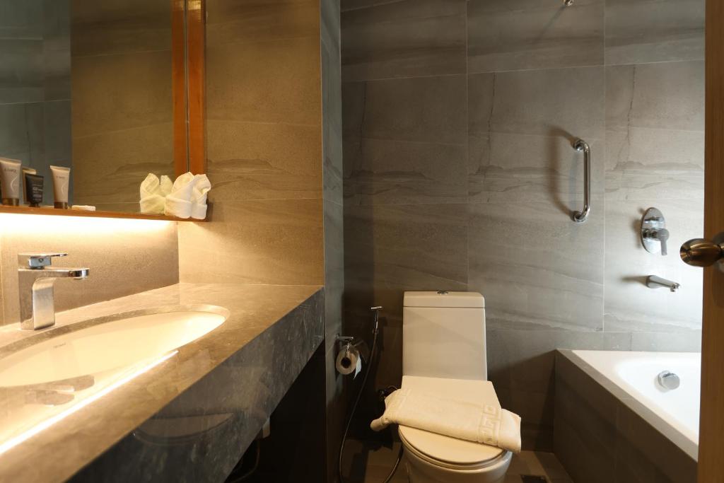 Koupelna v ubytování Sotogrande Hotel Katipunan
