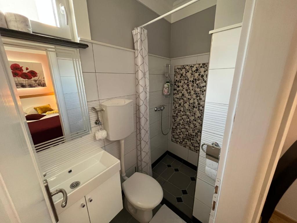 Koupelna v ubytování Hostel Dino
