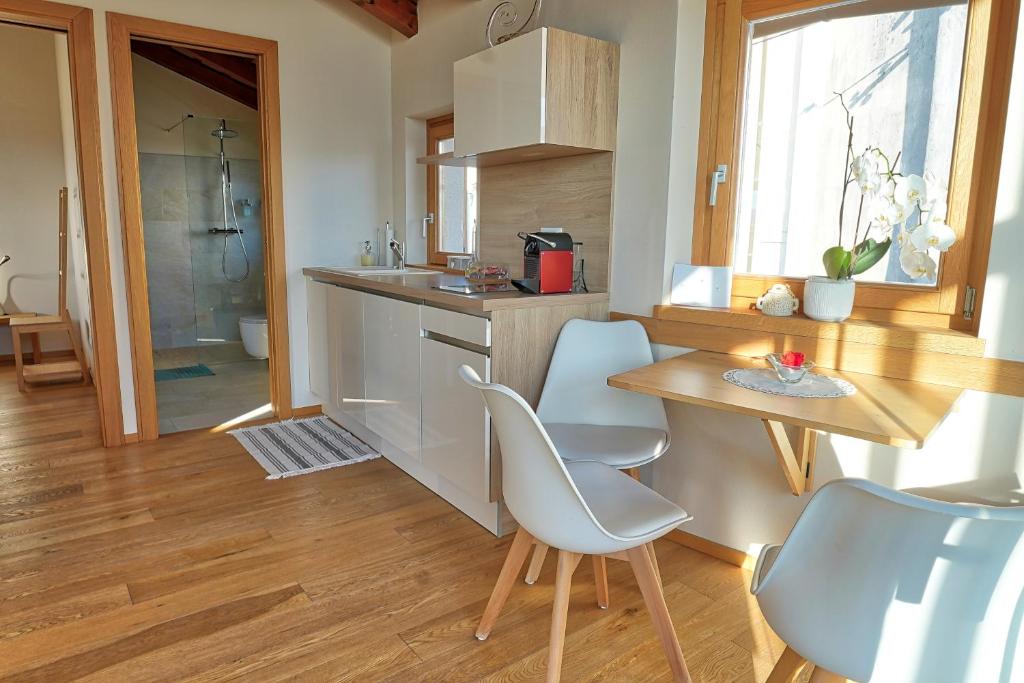 Kuchyň nebo kuchyňský kout v ubytování Suites DANICA