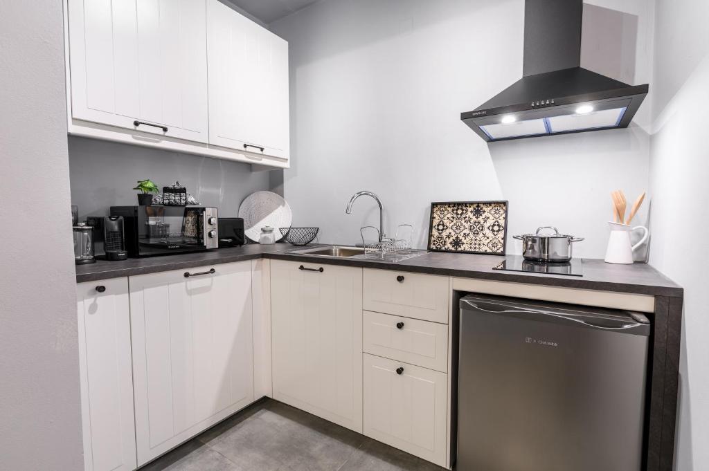 Kuchyň nebo kuchyňský kout v ubytování Dalie Luxury Suites