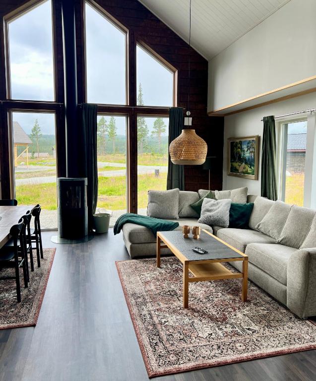 Posezení v ubytování Fjällstugan i Funäsdalen