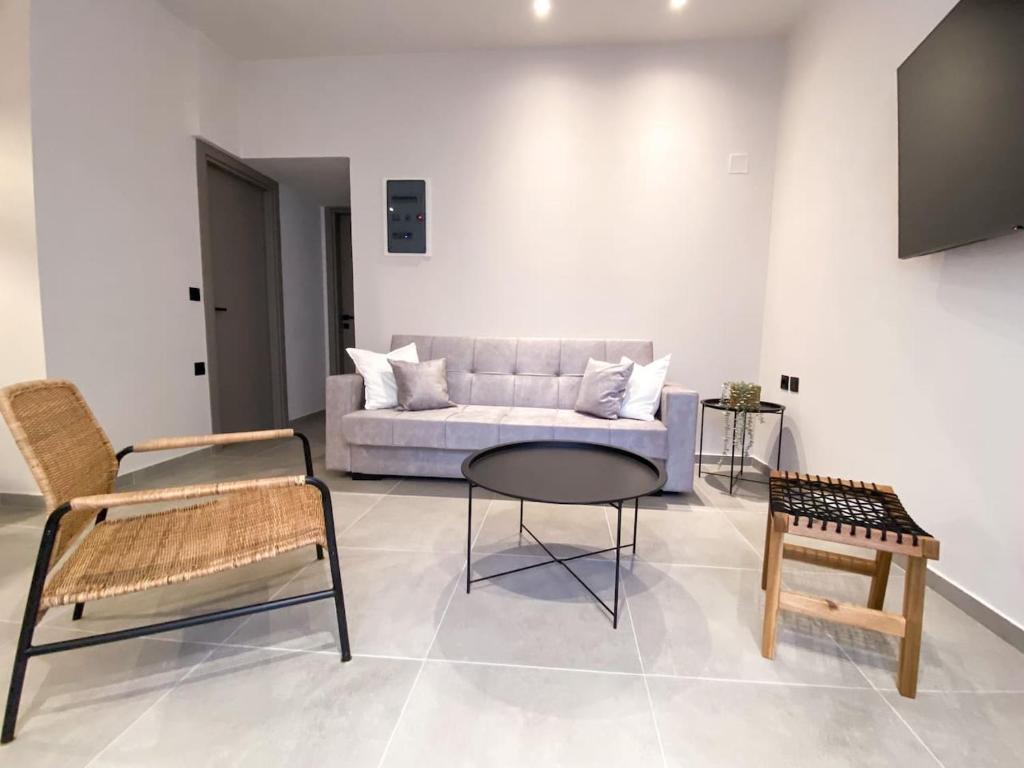Posezení v ubytování Nostos luxury beach home