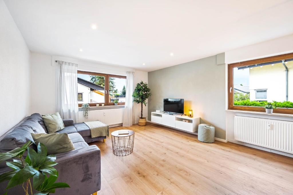 Posezení v ubytování Casa Tortuga - Ruhige 3 Zimmer Wohnung in Hüttenfeld