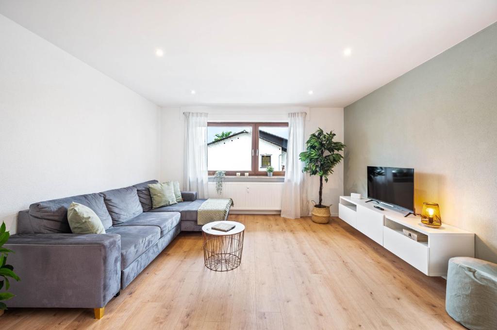 Posezení v ubytování Casa Tortuga - Ruhige 3 Zimmer Wohnung in Hüttenfeld