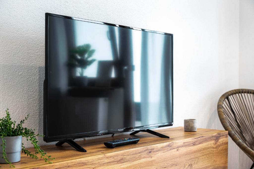 TV a/nebo společenská místnost v ubytování Casa Tortuga - Ruhige 3 Zimmer Wohnung in Hüttenfeld