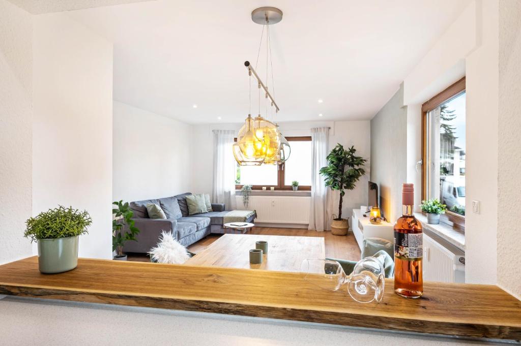 Posezení v ubytování Casa Tortuga - Ruhige 3 Zimmer Wohnung in Hüttenfeld