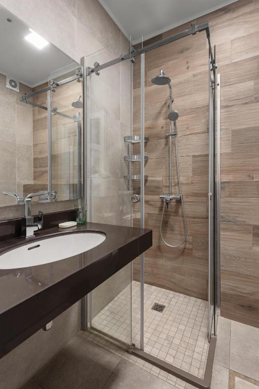 Koupelna v ubytování Frapolli 21 Hotel