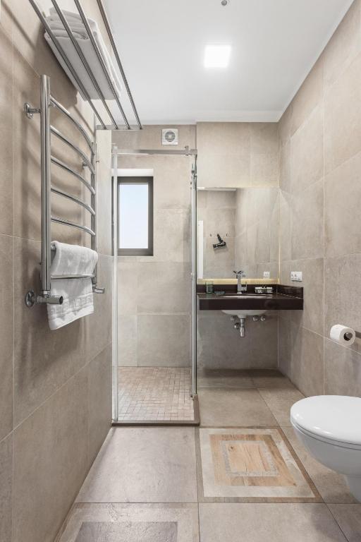 Koupelna v ubytování Frapolli 21 Hotel