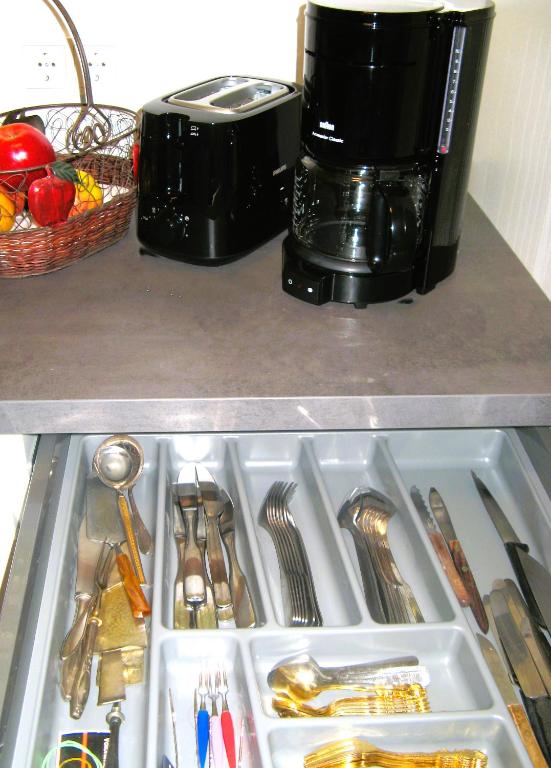 Kuchyň nebo kuchyňský kout v ubytování Ferienwohnung Schwarzwald Oase Kniebis