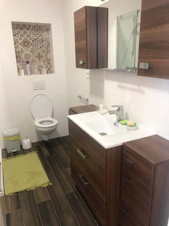 Koupelna v ubytování Apartmány Bella Moravia