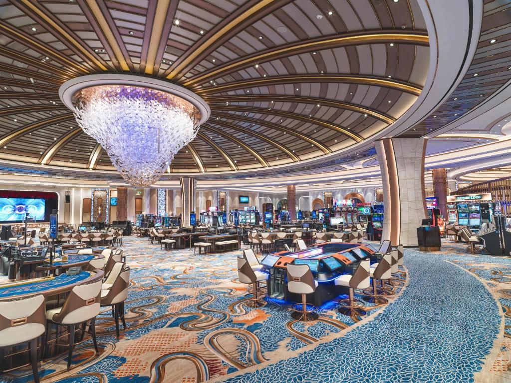 a rendering of the casino lobby on the emirateswegianosphere at City of Dreams Mediterranean - Integrated Resort, Casino & Entertainment in Limassol