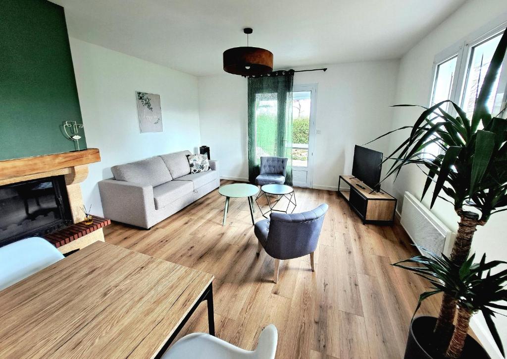 Et opholdsområde på Maison au calme à 10 km du Puy du Fou