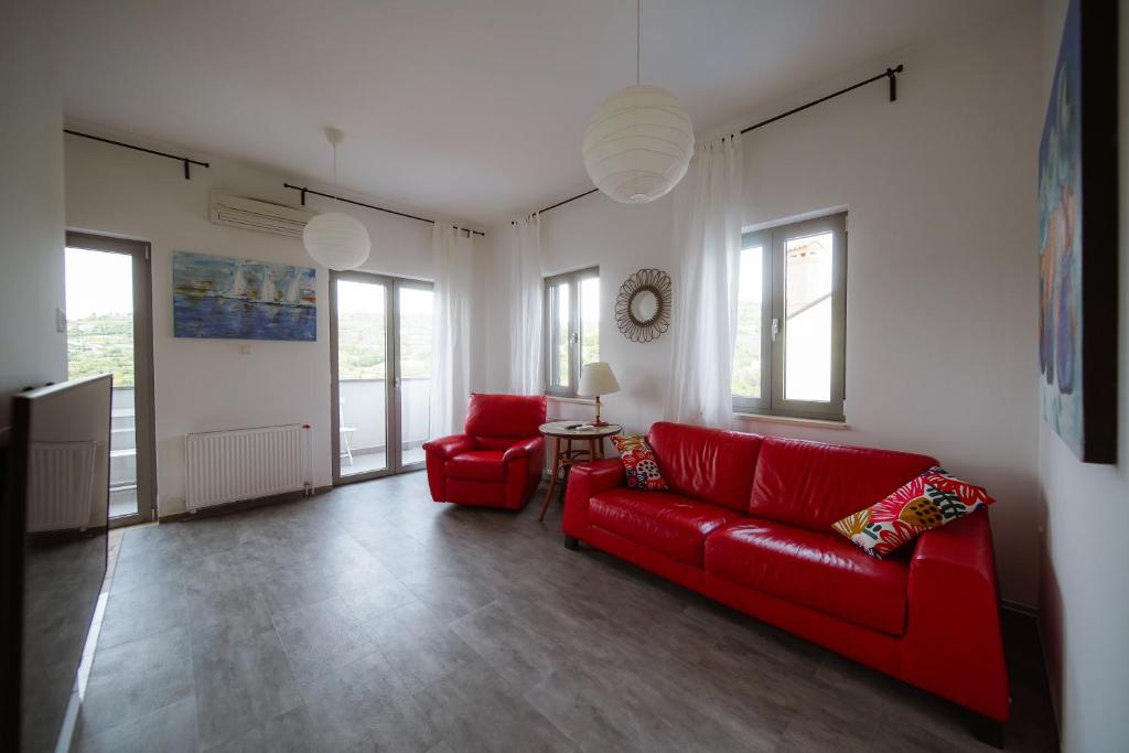 Posezení v ubytování Apartment Nike