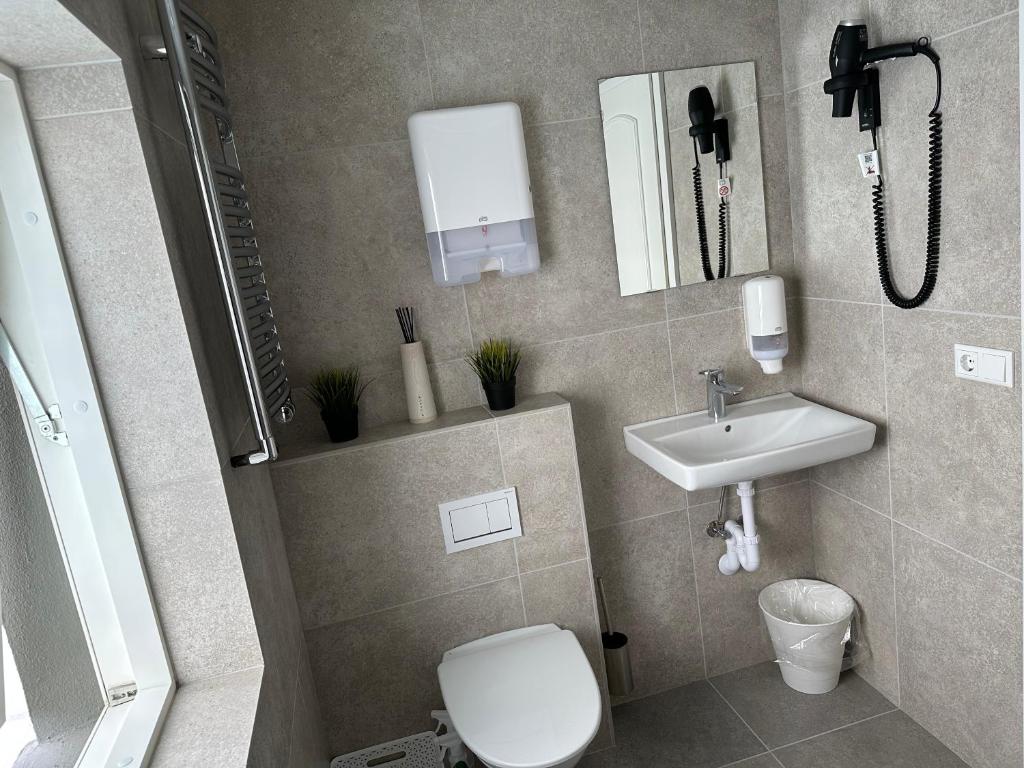 Koupelna v ubytování Guesthouse Dyngja
