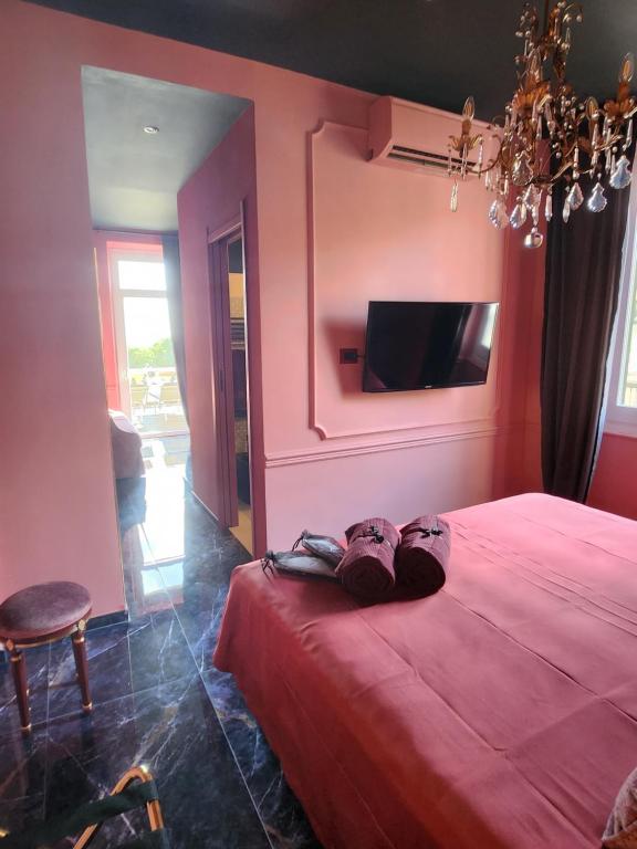 Postel nebo postele na pokoji v ubytování Hotel Zia Piera