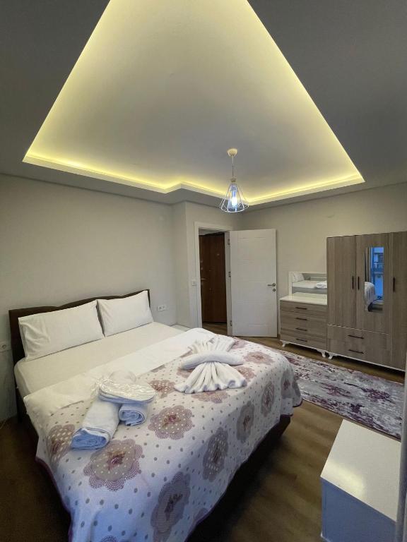 Postel nebo postele na pokoji v ubytování Sulduz Hotel Apart & SPA