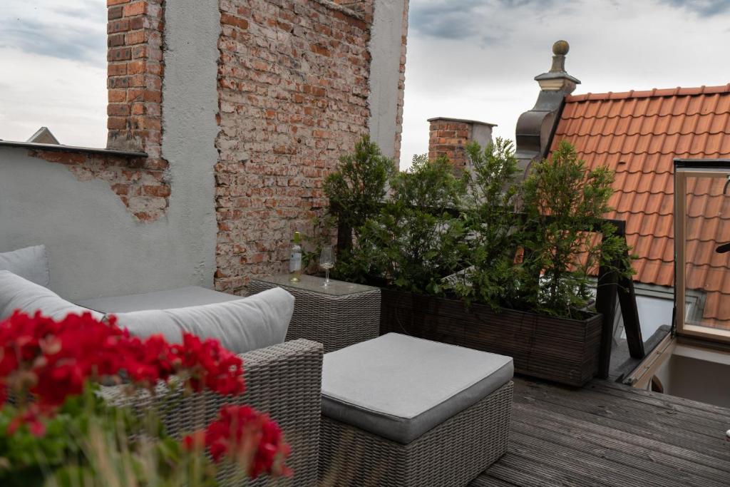 Posedenie v ubytovaní Gotyk na dotyk z tarasem na dachu