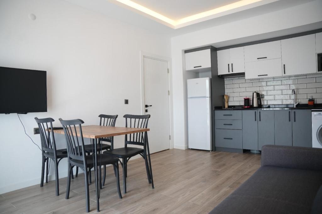 Kuchyň nebo kuchyňský kout v ubytování Eva Apart Kemer