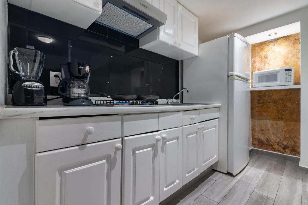 Kuchyň nebo kuchyňský kout v ubytování European Life Style Executive Suites