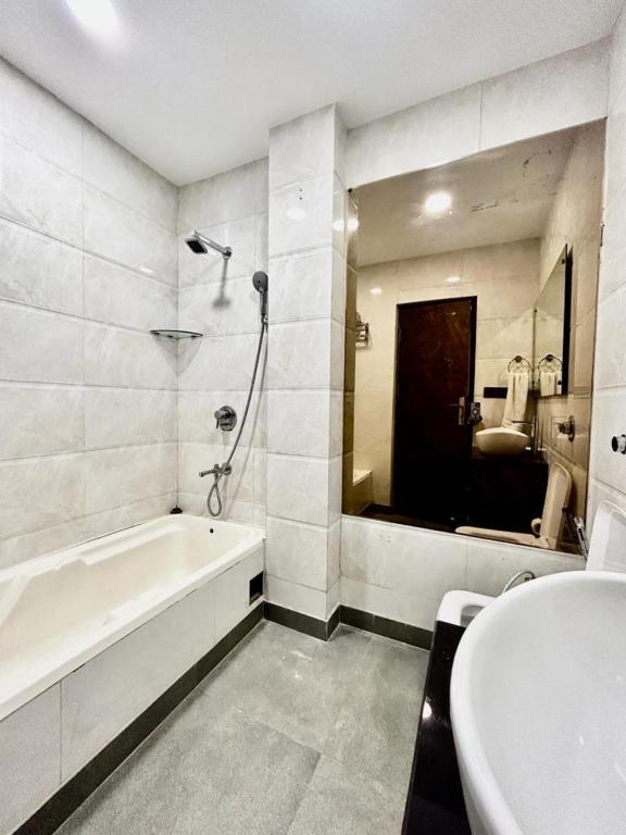 Koupelna v ubytování Hotel Cosmo - Karol Bagh