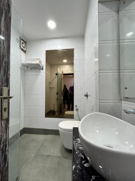 Koupelna v ubytování Hotel Cosmo - Karol Bagh