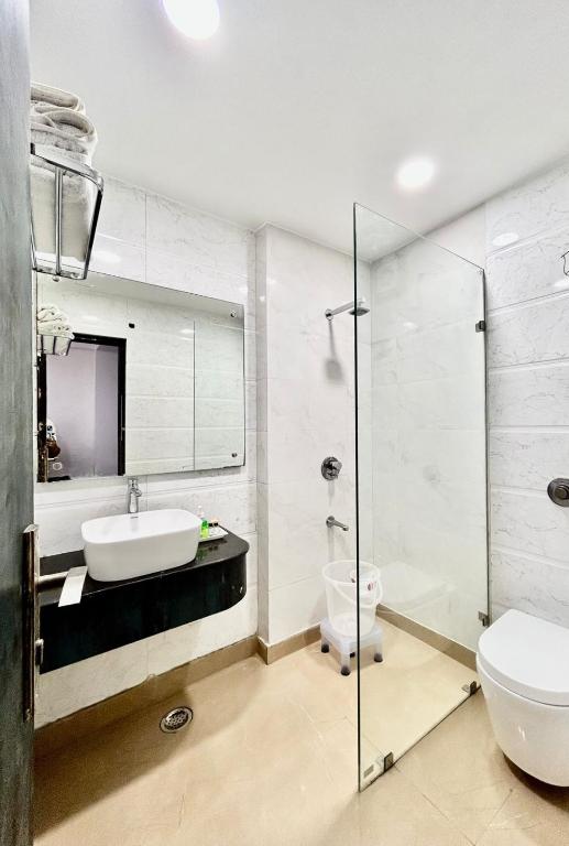 Koupelna v ubytování Hotel Cosmo - Karol Bagh