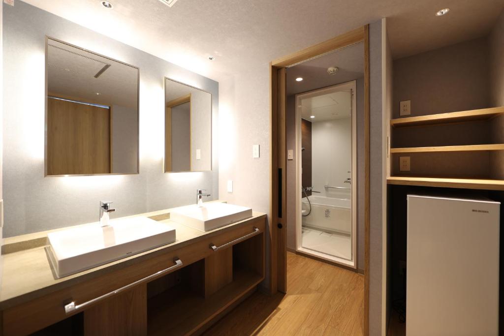 Koupelna v ubytování Hotel New Akao