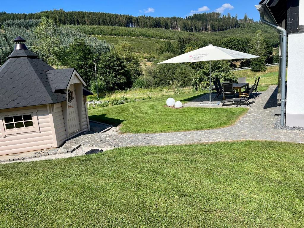 Zahrada ubytování Ferienhaus Fichtenhütte