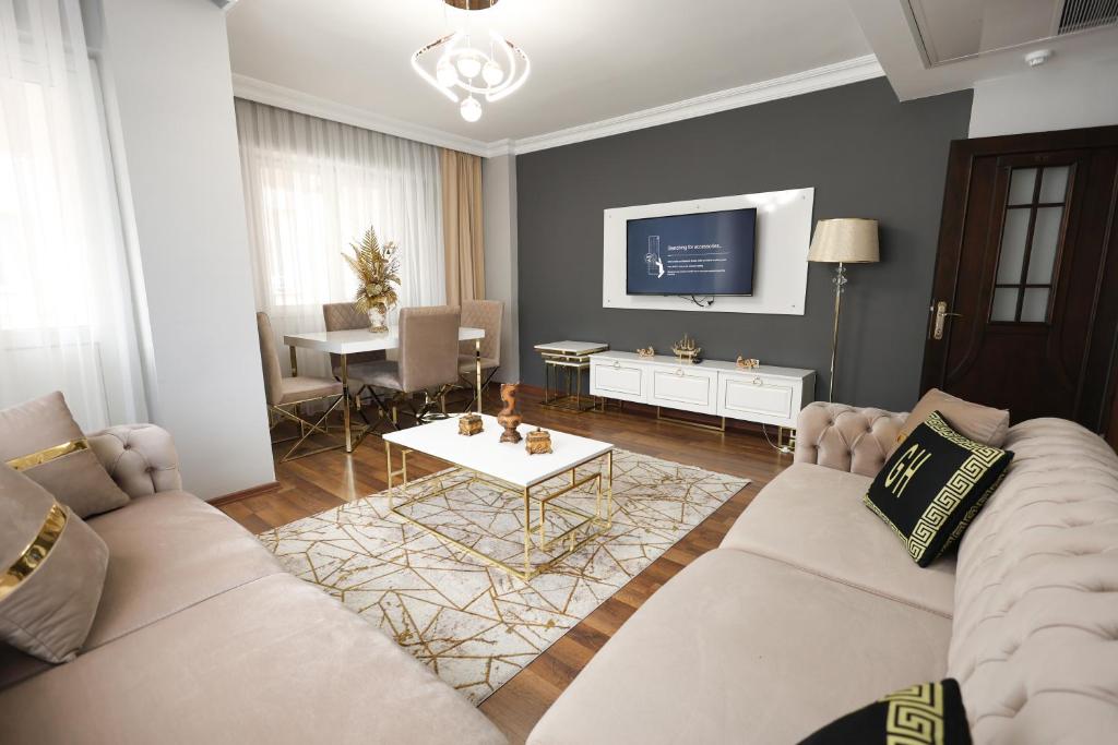 Posezení v ubytování Golden Homes