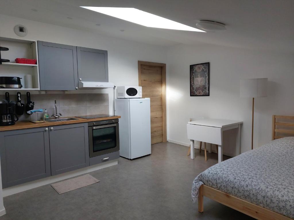 Kuchyňa alebo kuchynka v ubytovaní Studio mezzanine tout confort