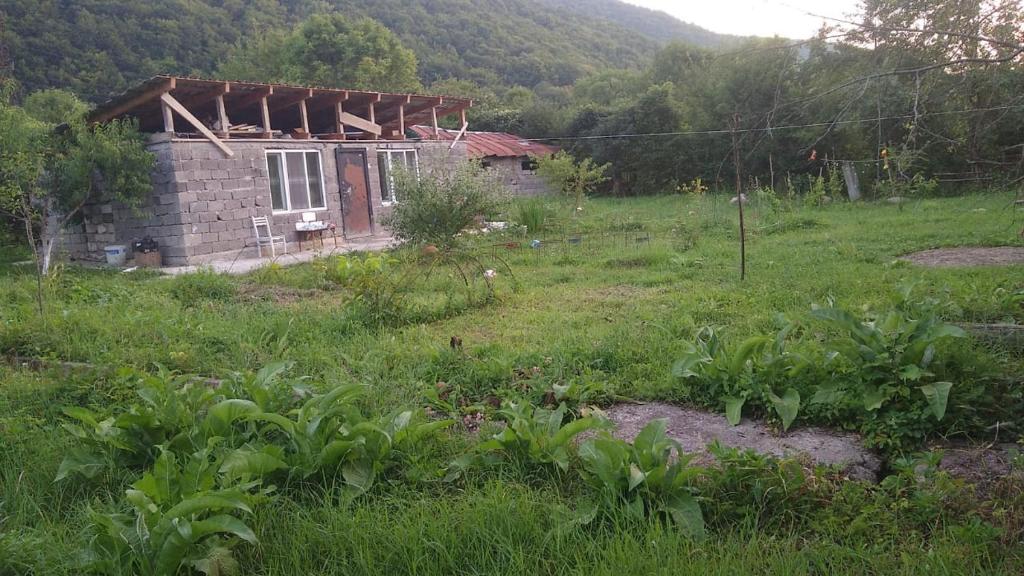 a small house in the middle of a field at ონის რაიონი სოფელი ზუდალი in Nigvznara