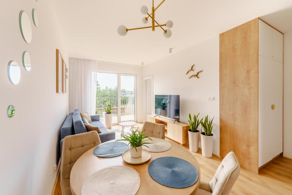 Televisyen dan/atau pusat hiburan di Apartament SAIL SurfingBird Dźwirzyno
