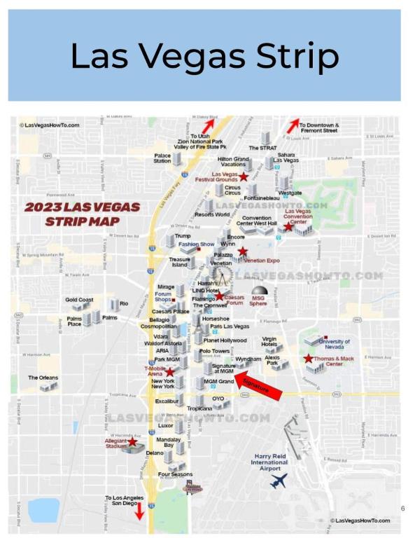 Las Vegas Strip Hotel Map 2023 (Updated)