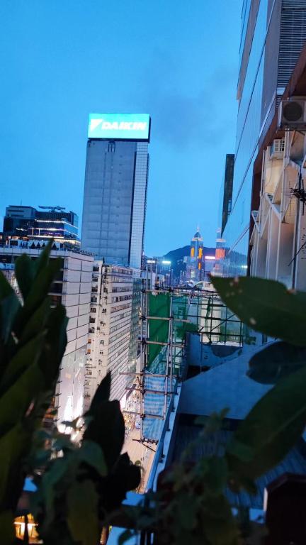 香港景观或在公寓看到的城市景观