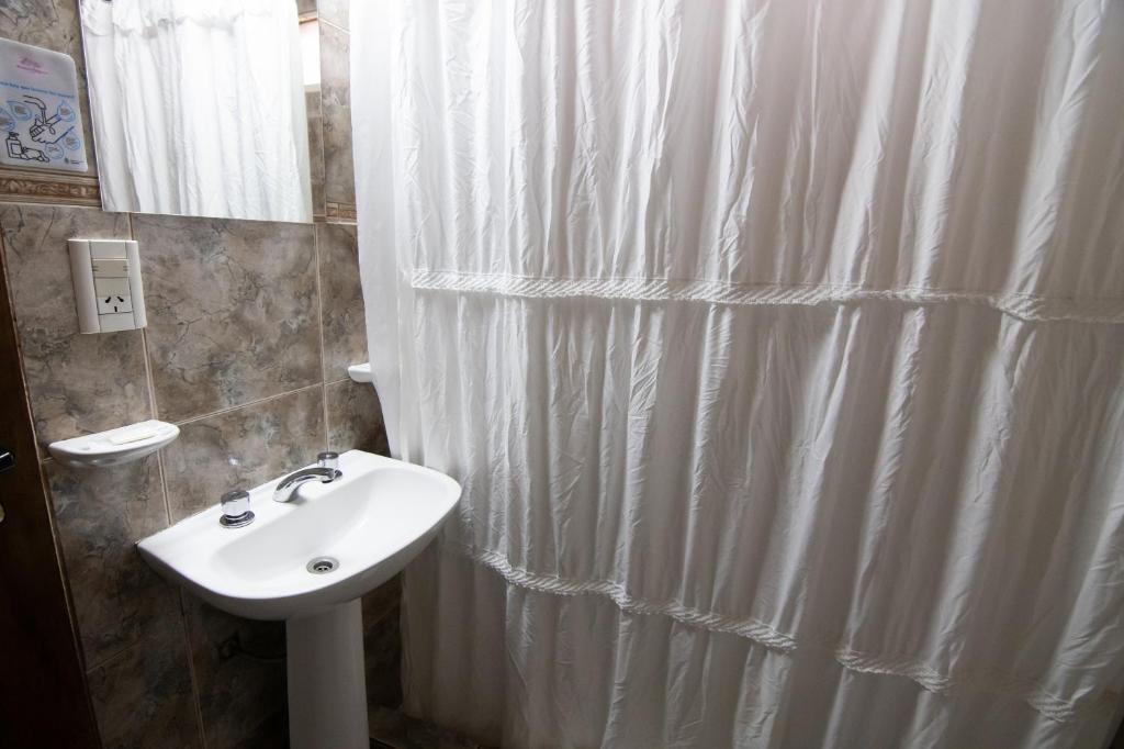 Koupelna v ubytování Hosteria Patagonia