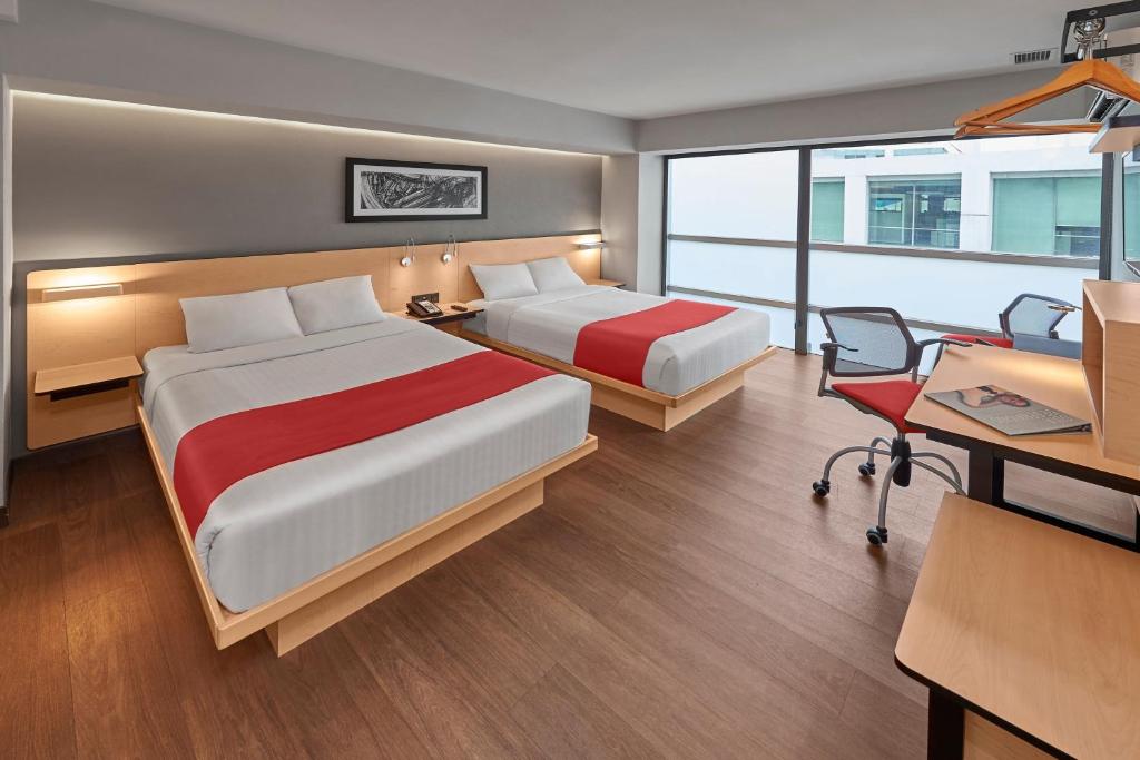 City Express by Marriott Ciudad de México EBC Reforma - Tweepersoonskamer Met Twee Tweepersoonsbedden