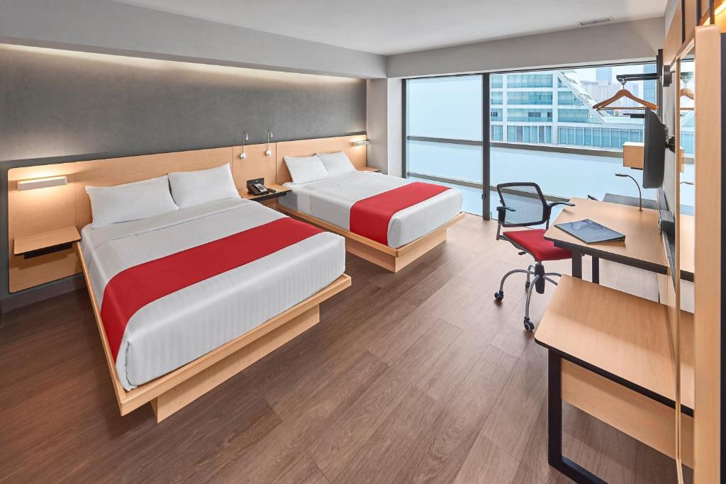 City Express by Marriott Ciudad de México EBC Reforma - Suite 1 Chambre Avec 2 Lits Doubles Et Canapé-Lit