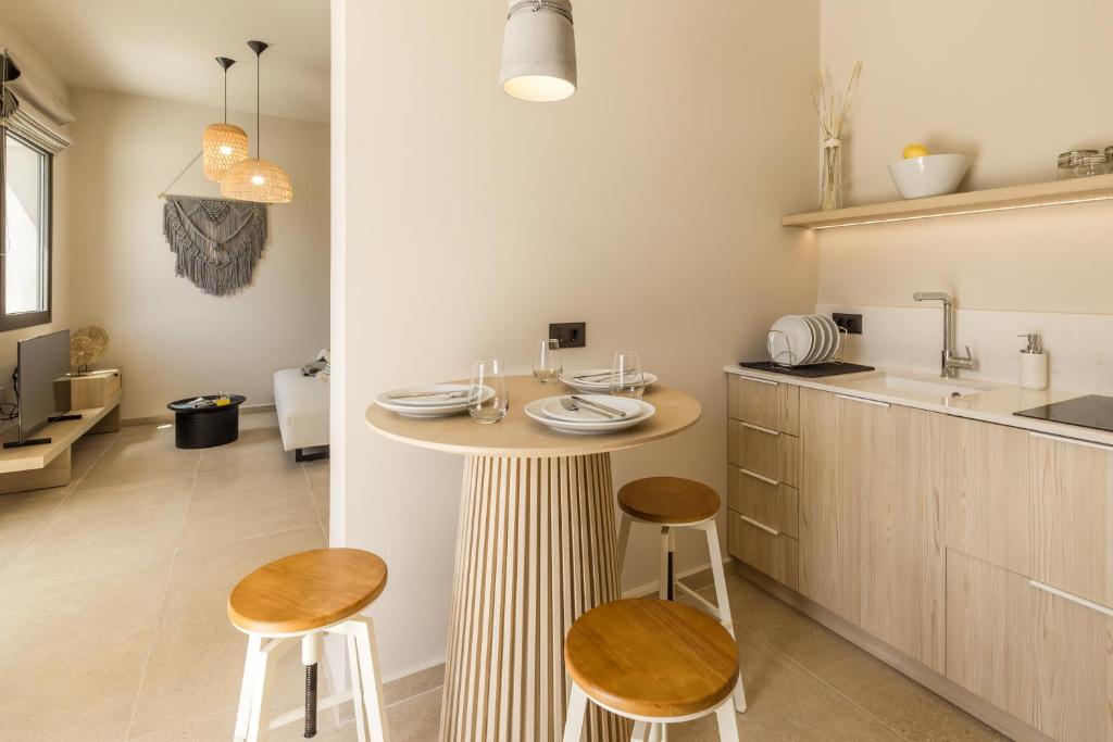 Posezení v ubytování Topos Suites