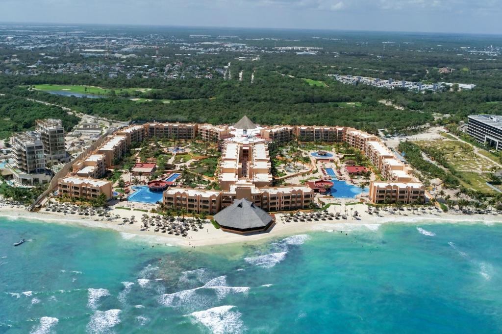 an aerial view of a resort on the beach at The Royal Haciendas Resort & Spa in Playa del Carmen